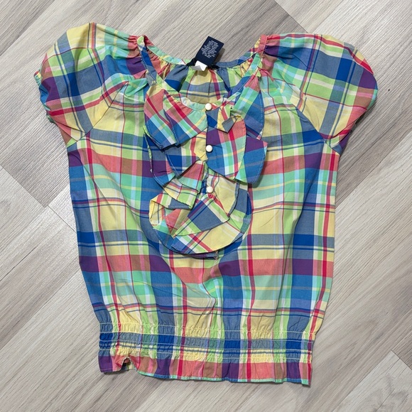 Chaps Other - Chaps Multicolor Plaid Kids Blouse Size Small